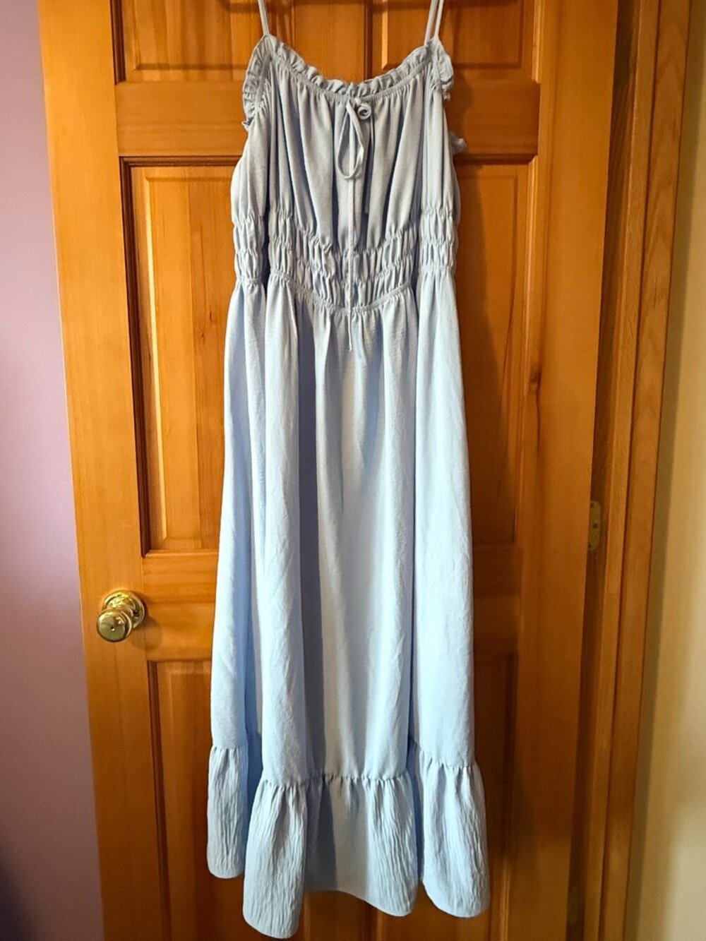 Arula Blue Cottagecore Strappy Dress